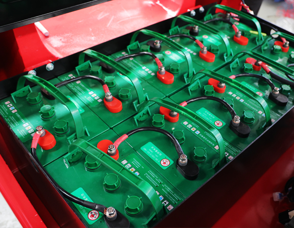 Close-up of the DF35 battery pack